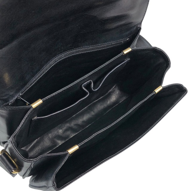CELINE セリーヌ ショルダーバッグ ブラック ホースキャリッジ レザー 馬車 vintage ヴィンテージ オールド jf3dgf