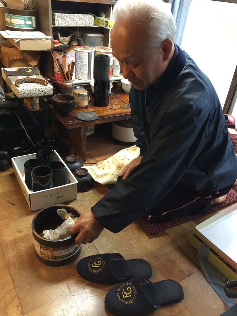 越前漆器 畠中昭一作 栗平鉢椀5.5寸 紙箱入り お箸】①古代朱 ／ ②総黒 ／ ③塗分け ／ 作：畠中昭一（現代の名工