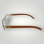 Wood Rimless Sunglasses - Wood / Clear(57)