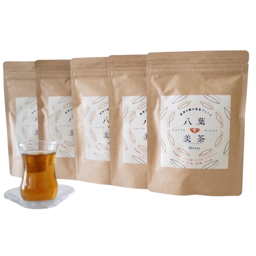 八葉美茶～ハッパビチャ～　厳選8種の美肌ブレンド  5袋セット