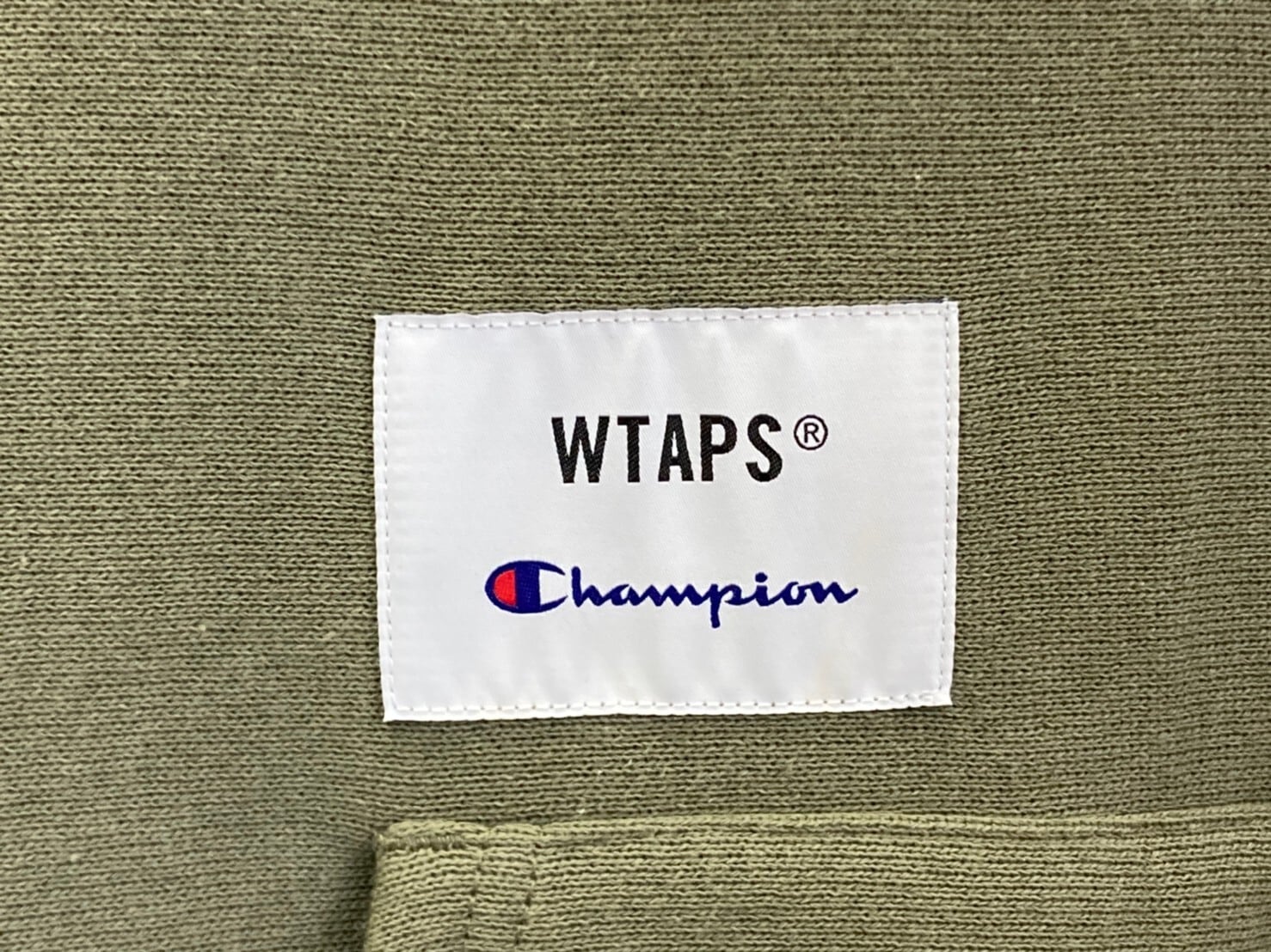 WTAPS 21SS × CHAMPION REVERSE WEAVE HOODED SWEATSHIRT OLIVE LARGE ...