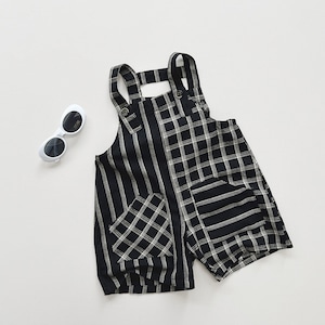 【BABY&KID】オシャレストライプサロペット