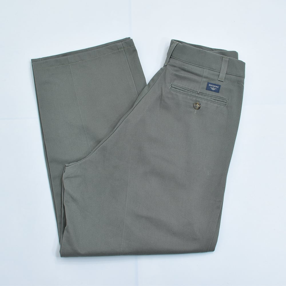 【リサイズ】00s DOCKERS ドッカーズ 2タック ワイド チノ スラックス ヴィンテージ パンツ リーバイス ビンテージ メンズ W30インチ相当
