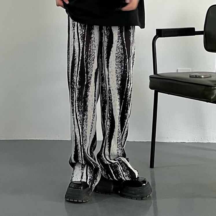 High waist draped wide leg pants S34