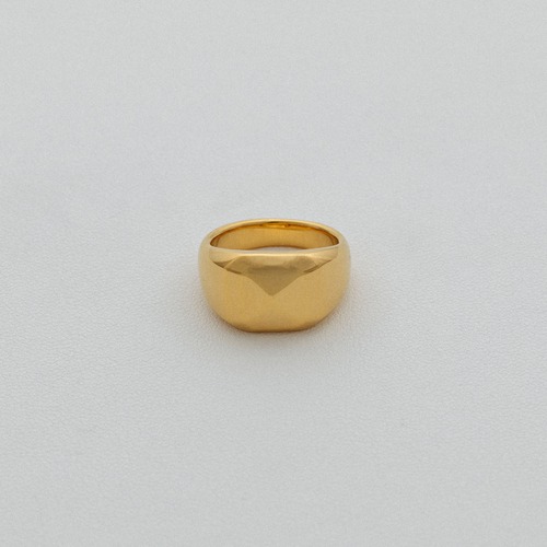 Stone cut ring medium Gold