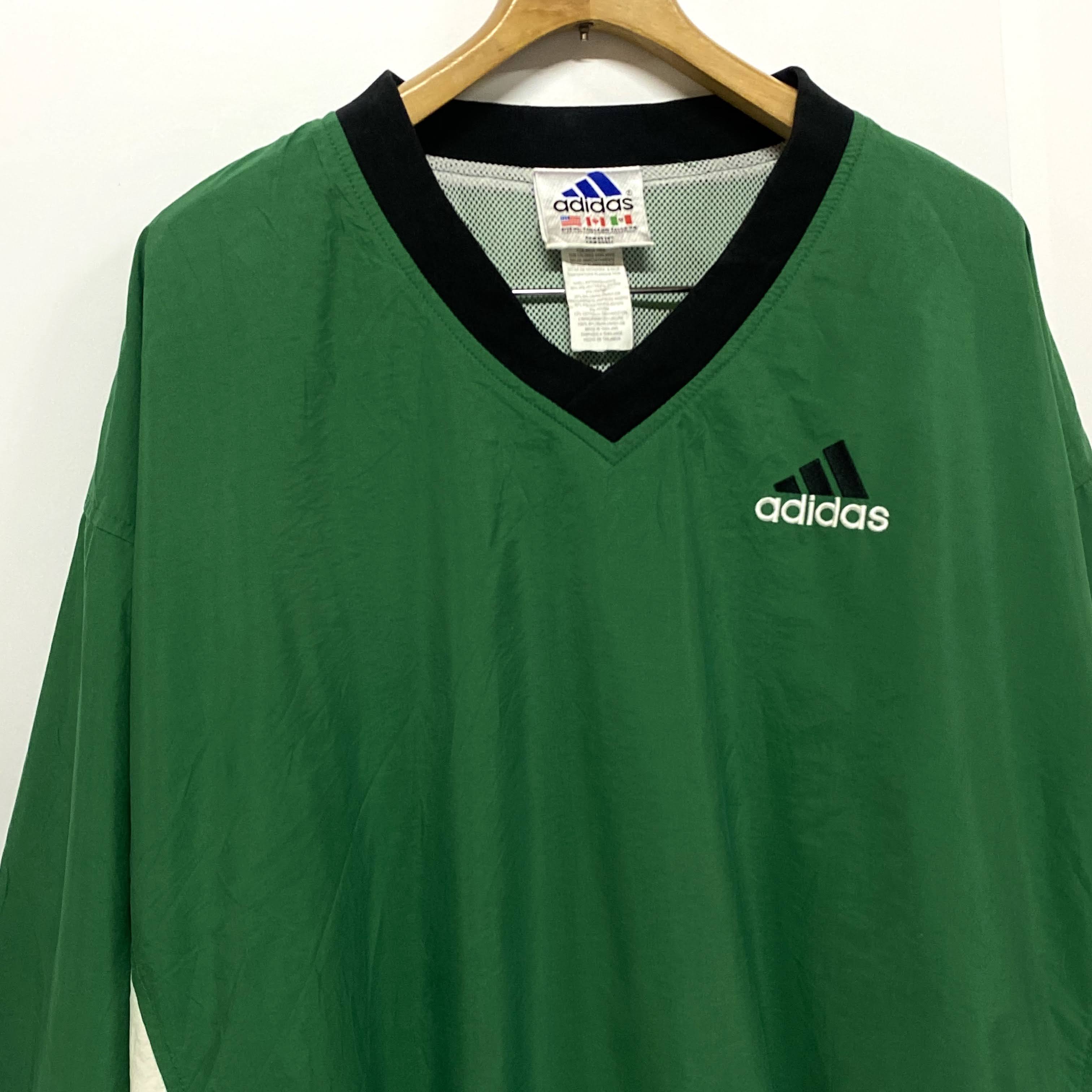 90年代 アディダス adidas Vネック ナイロンプルオーバー ウインド ...