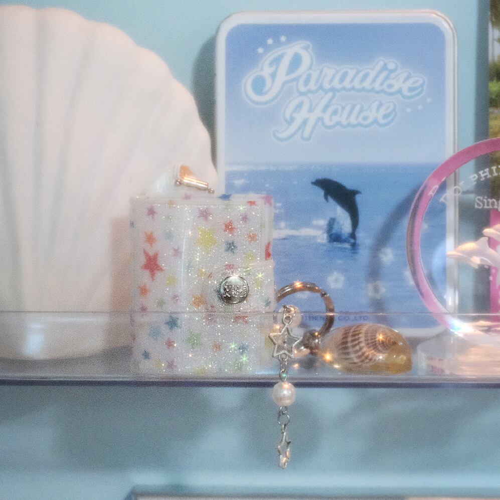 THENCE] Star ミニ アルバム キーホルダー（Glitter White） | moim