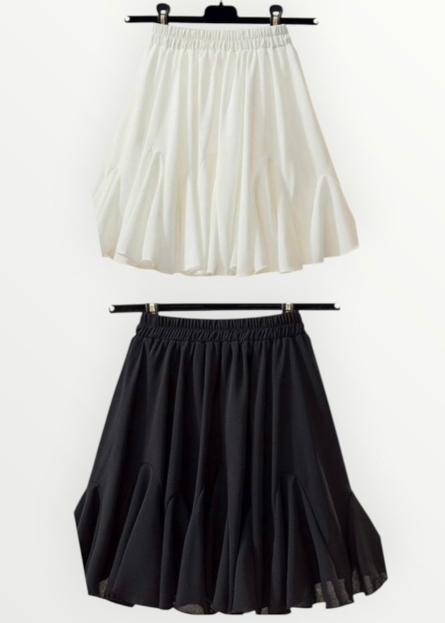 フリルミニスカート 【WHITE】【BLACK】