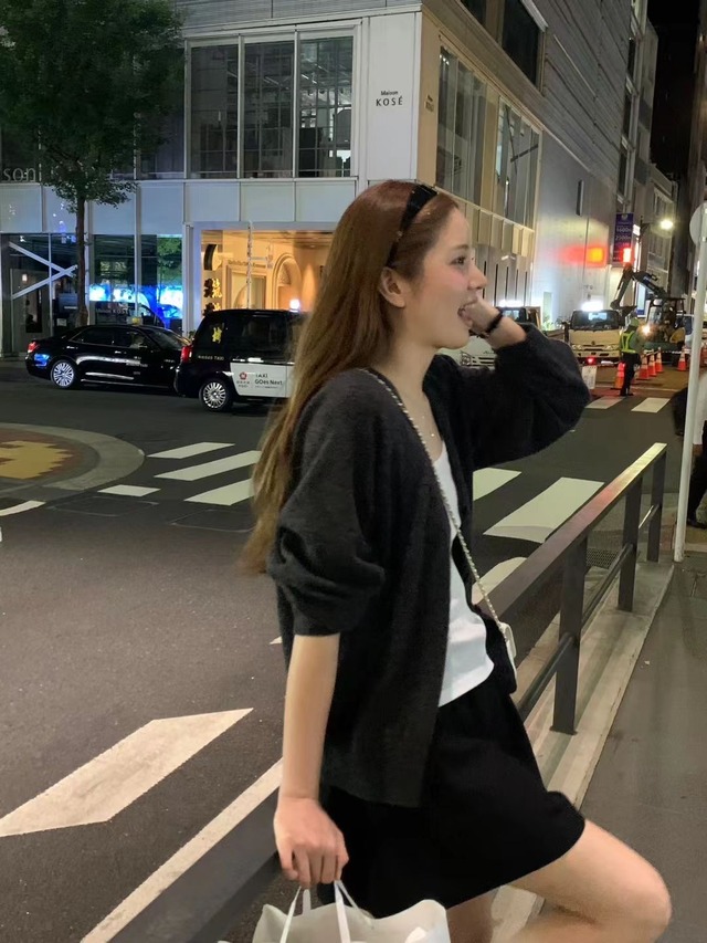 (即納) ounce / Raccoon brush cardigan