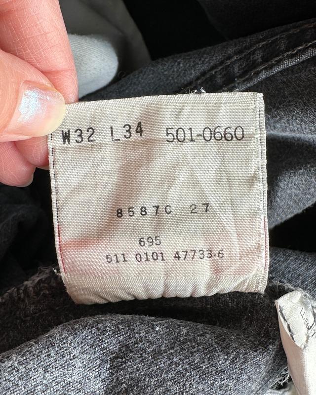 -Levi's- Vintage 90s W32L34 501 Black Denim Pants made in USA