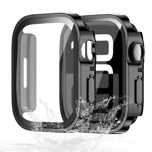 【特価処分】Apple Watch ケース 40mm 対応 series se3/se2/se/6/5/4 アップルウォッチ カバー 防水・防塵 Apple Watch カバー PC素材 3D直角エッジデザイン 傷防止(40mm，光沢のブラック)