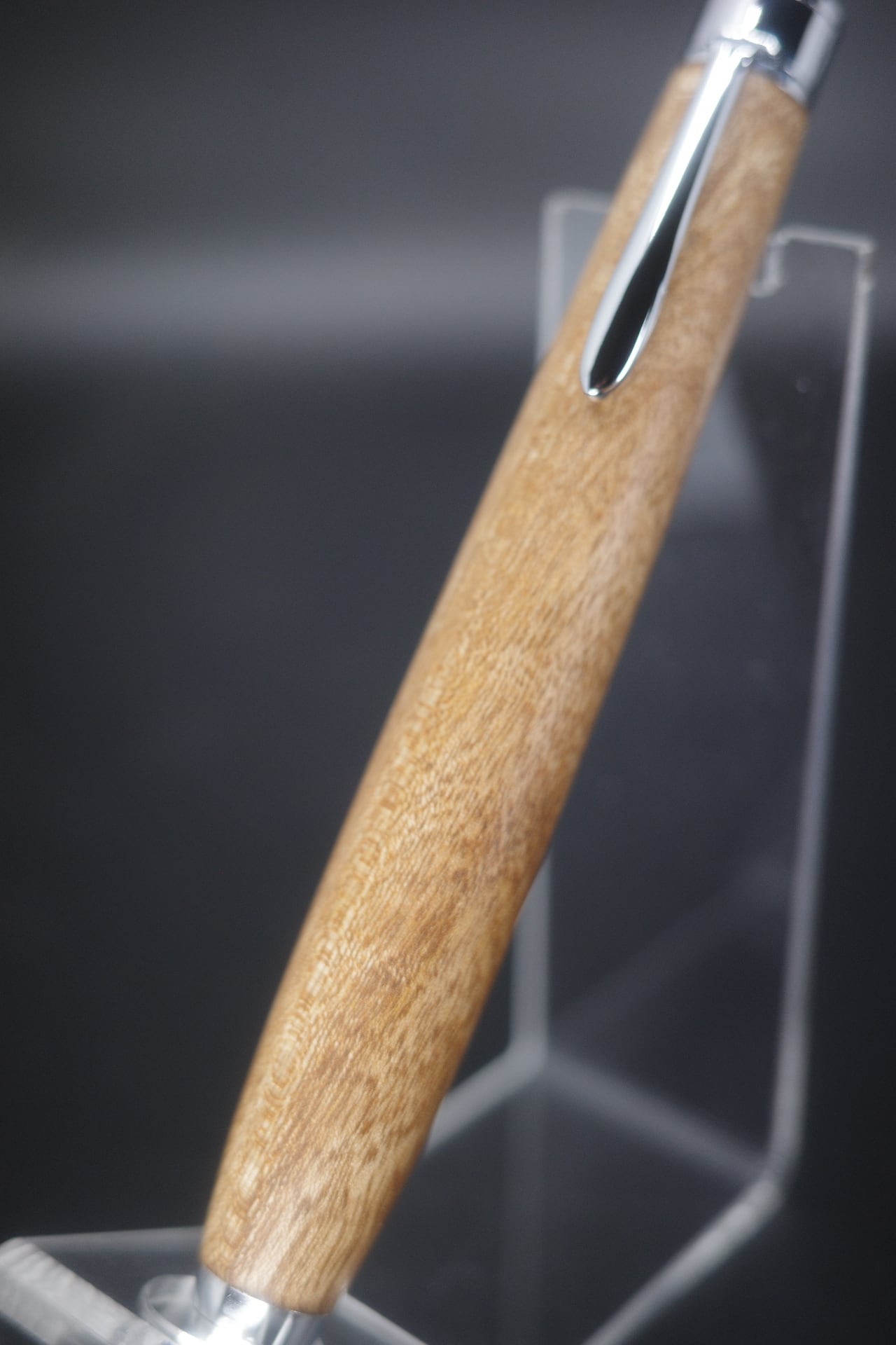 屋久杉金襴杢ハンドメイド木軸ボールペンG2天然木シルバー