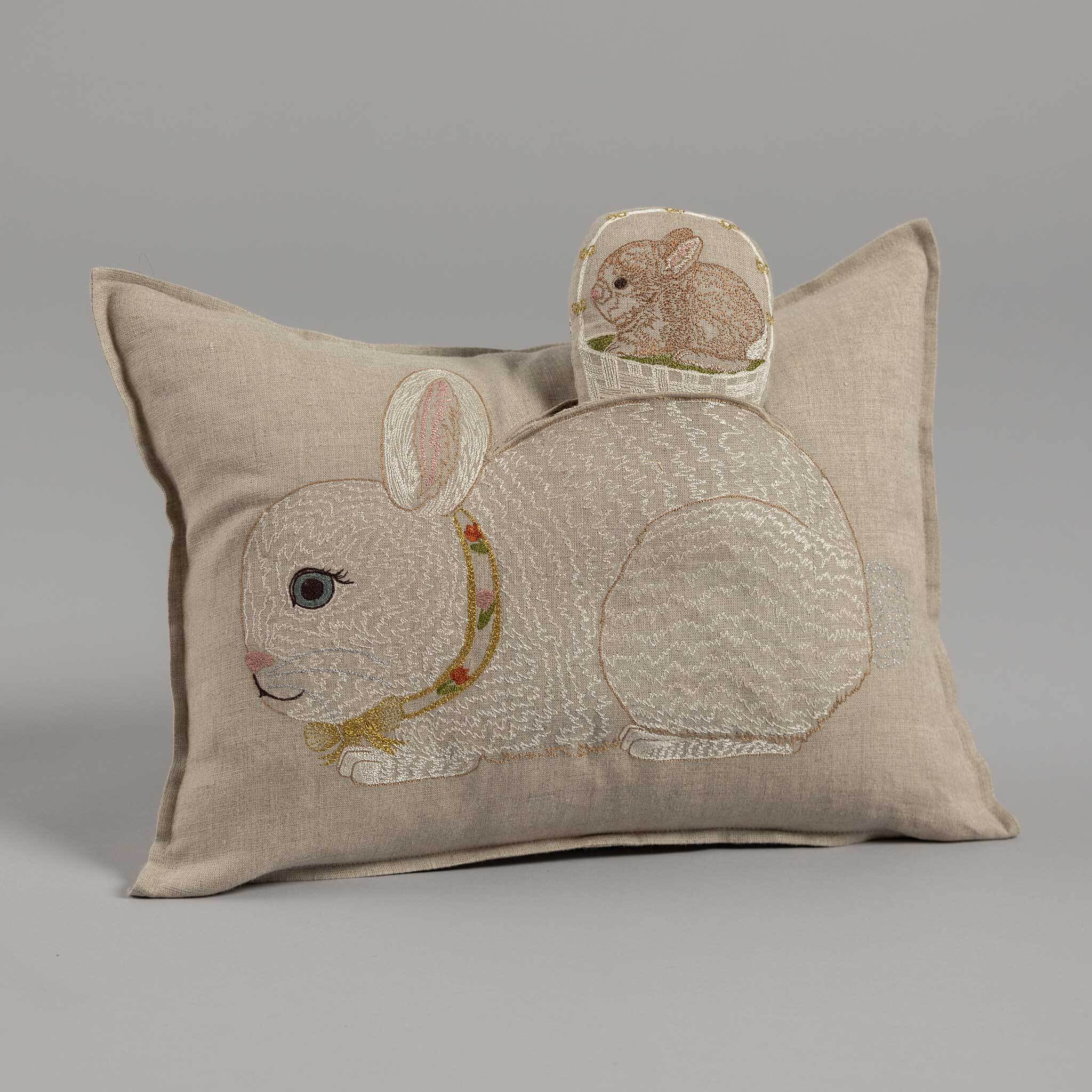 Coral&Tusk クッションカバー　ポケットドール　新品 CORAL&TUSK [Baby Bunny Pocket Pillow] うさぎの親子 ポケット+