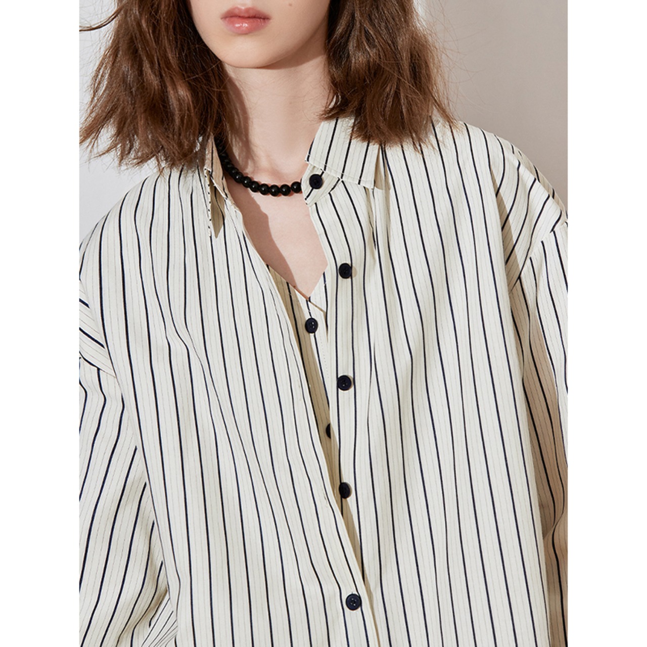 Striped Vest Blouse Shirt / ストライプ ベスト ブラウス シャツ