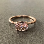 Pink Morganite Oval Ring