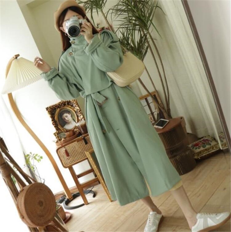 品質いいな新品 韓国ファッション 中・長セクション 厚みをつける コート デザインセンス 上品映え レトロ