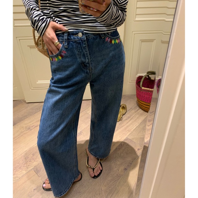 ピンクストライプデニムパンツ［S-L］ | MeraviOggi