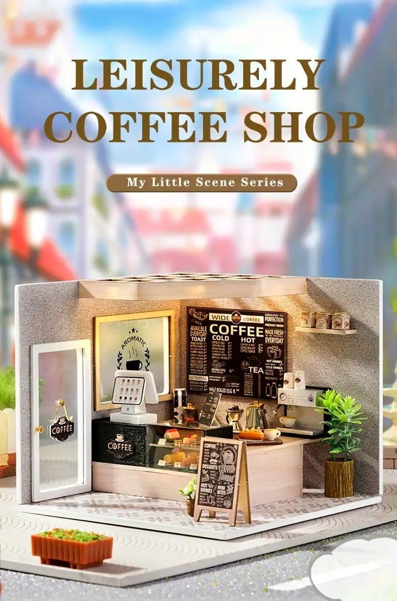 ドールハウス キット DIY ミニ コーヒーショップ ミニチュア