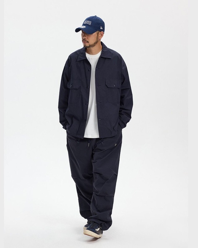 Long Sleeve Button Down Shirt with Drawcord x00154