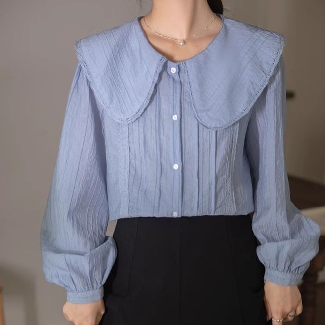 ビッグカラーピンタックブラウス ・48514 | sucrier ( シュクリエ