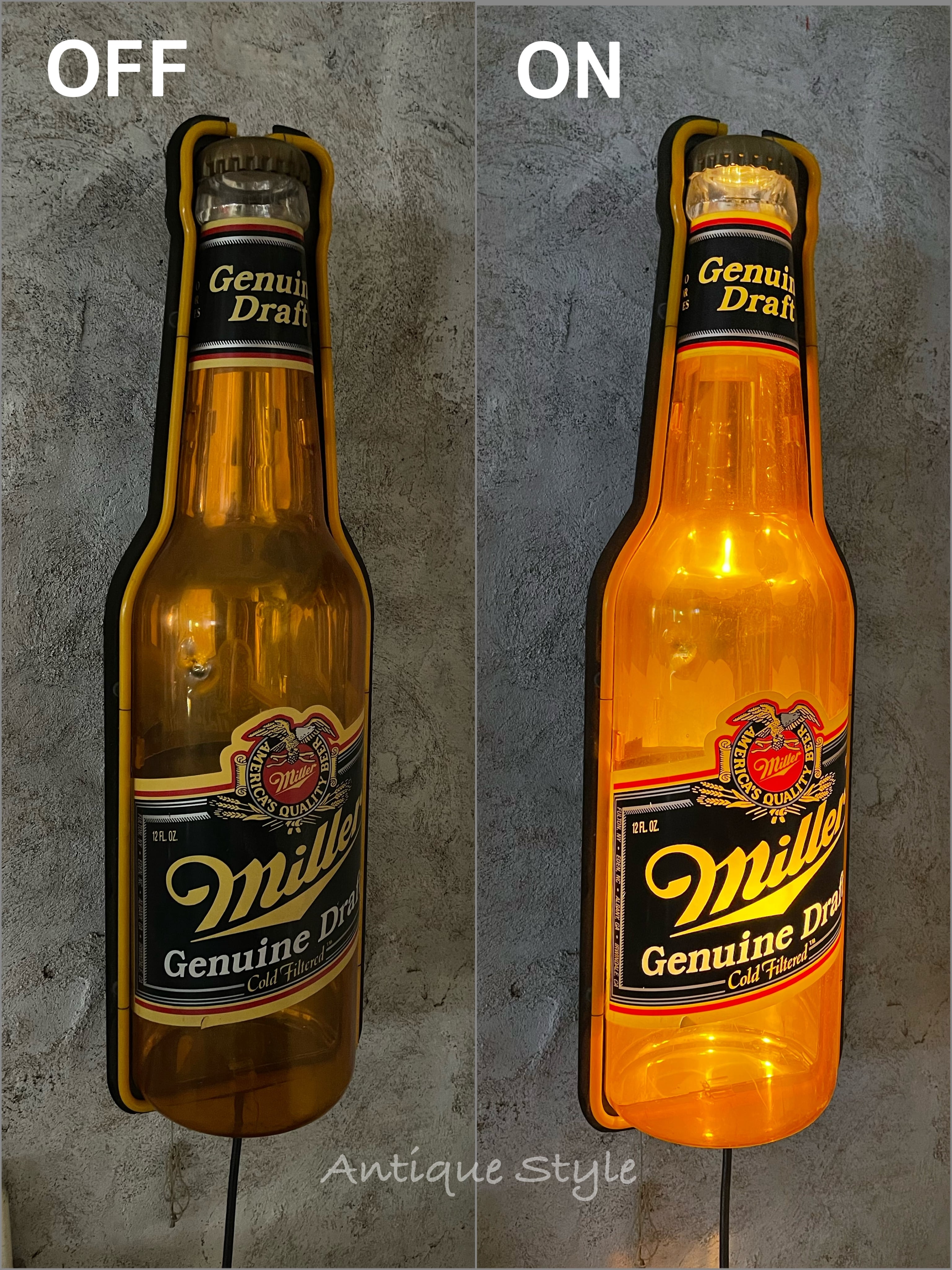 難あり】80's USA ヴィンテージ Miller Beer ミラービール 特大 ボトル