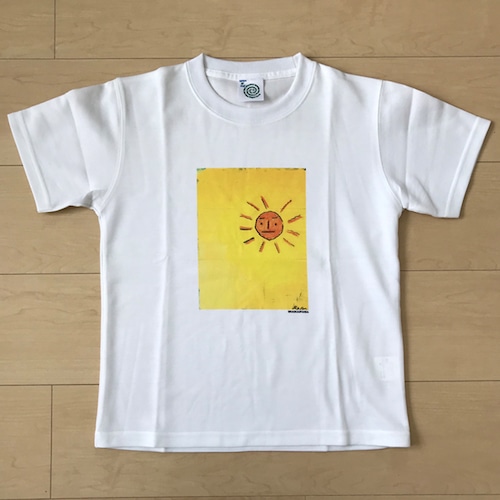 オールドTシャツ企画　スクエアプリントT　オレンジ太陽no3　SSサイズ