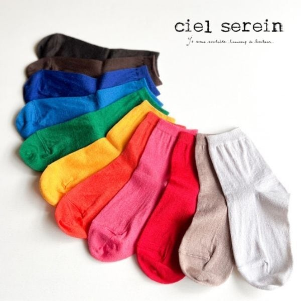 夏もさらっと快適。天然リネンのショートソックス/ciel serein 6444