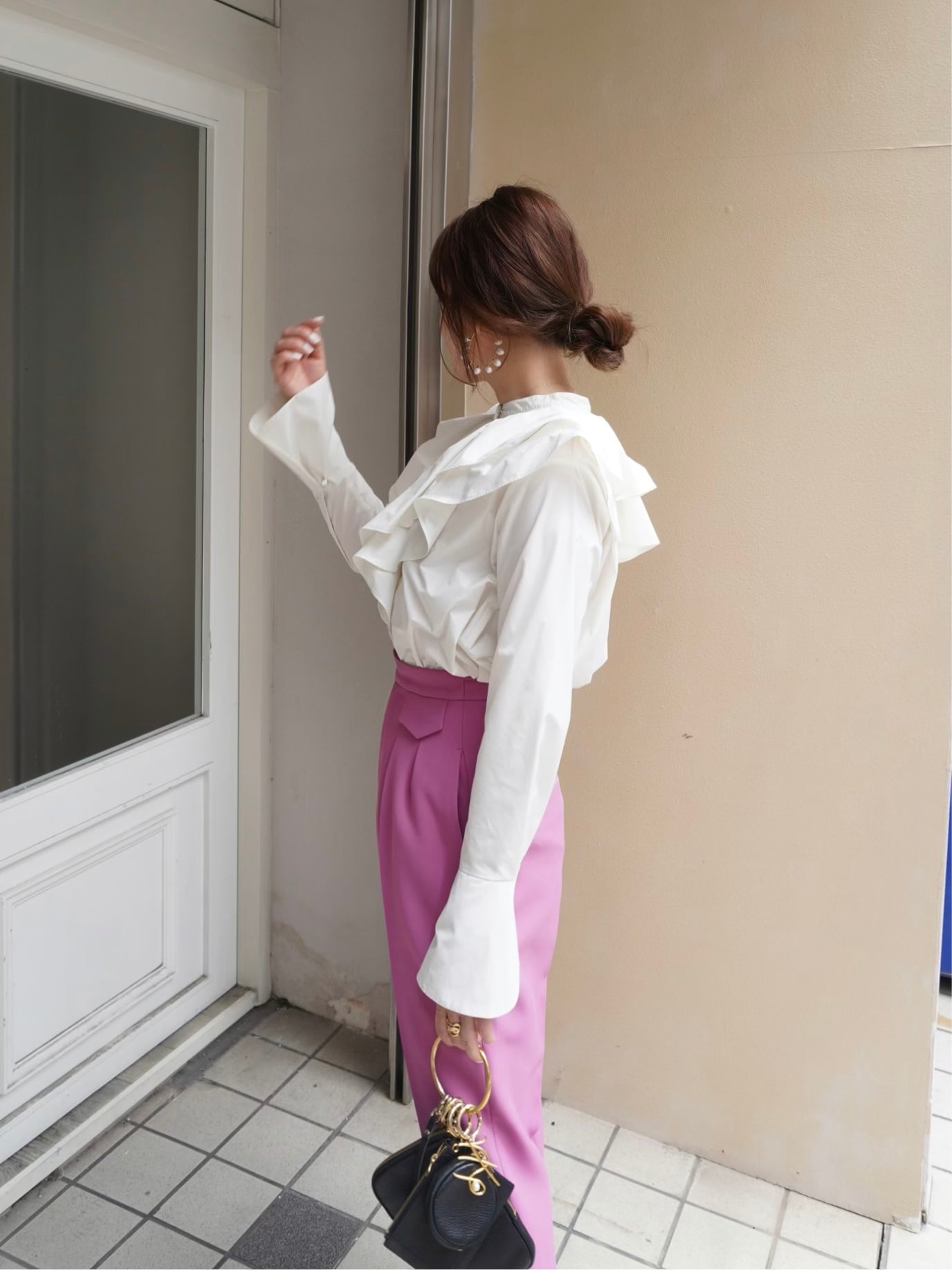 heyon flower petal blouse / pink