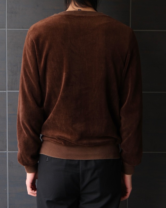 velour v neck top