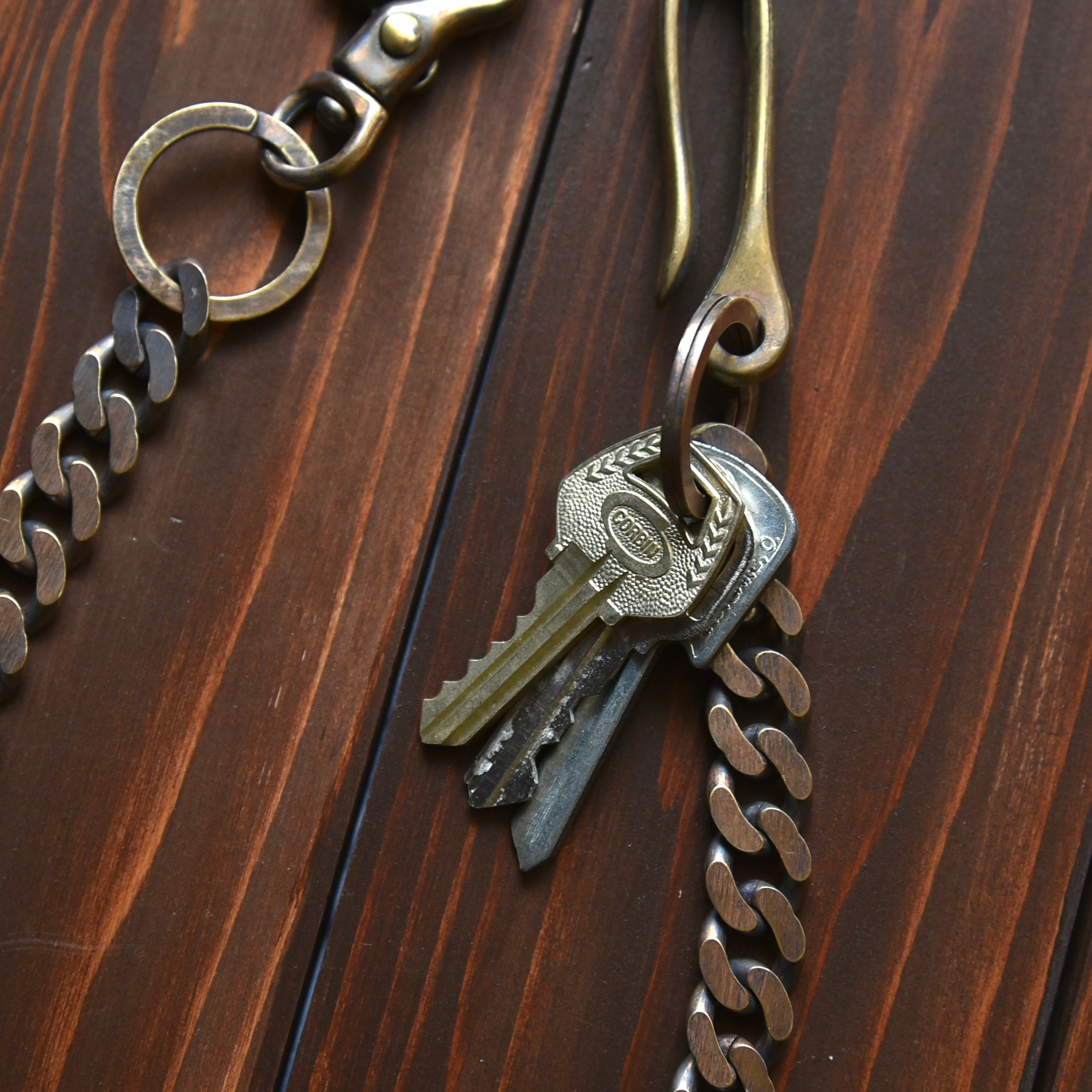 燻 / 人気No.1】Vintage Brass Wallet Chain Hand Made in Japan