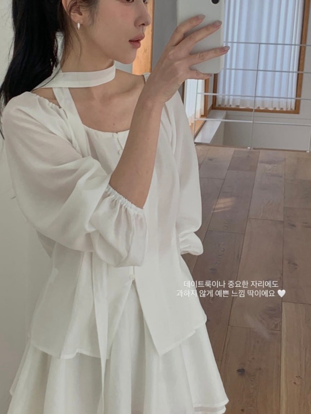 (予約) miel / Leaf blouse 3color