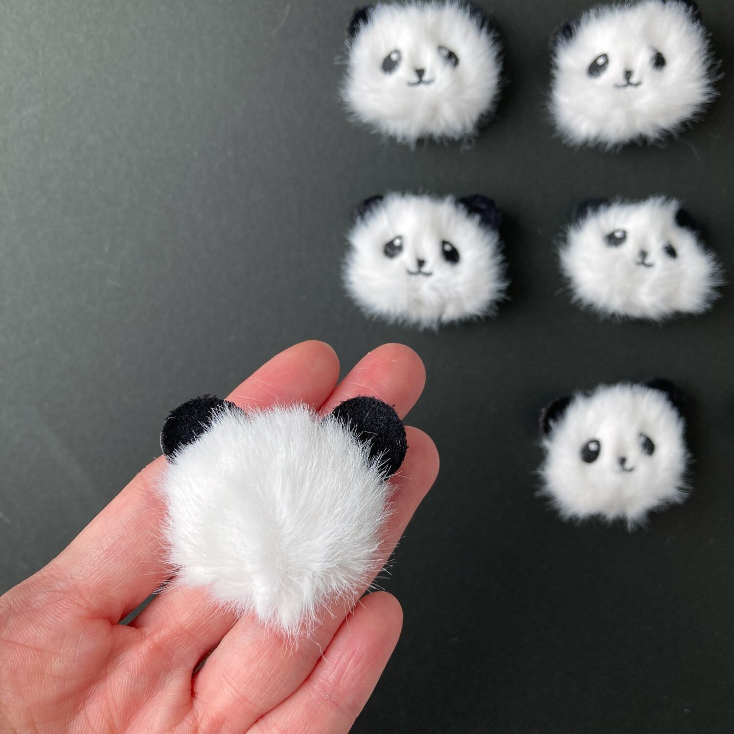 ふわふわパンダのぬいぐるみパーツ | Dua-アクセサリーパーツショップ