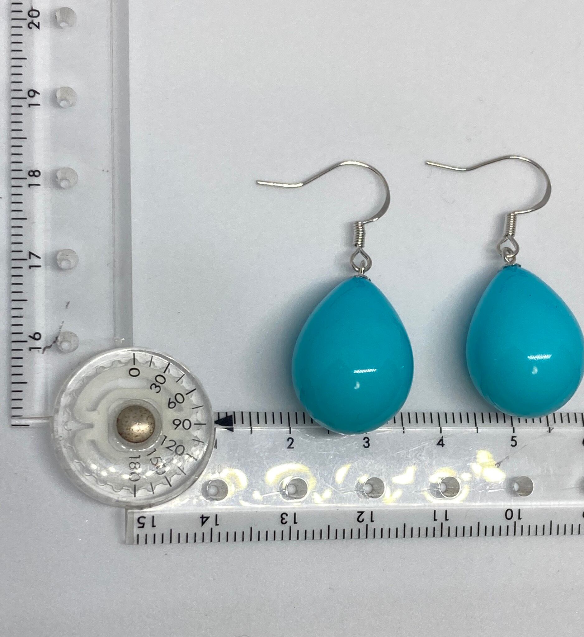 ターコイズブルーの大ぶり雫ピアス | alittlething