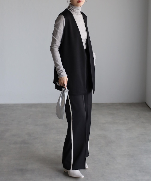 ハイウエストサイドラインスラックス