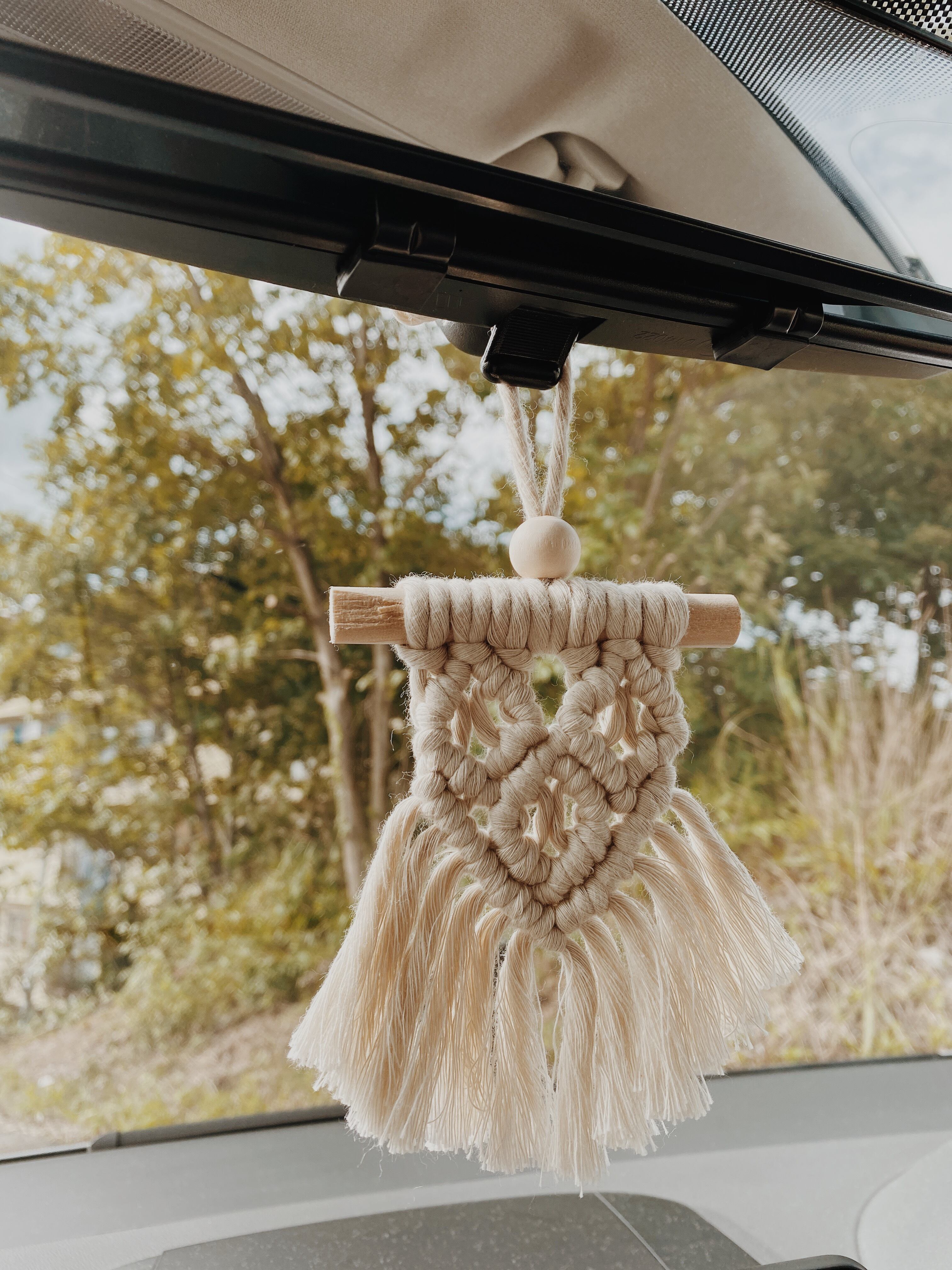 BOHO マクラメミニタペストリー / macrame car charm / macrame car