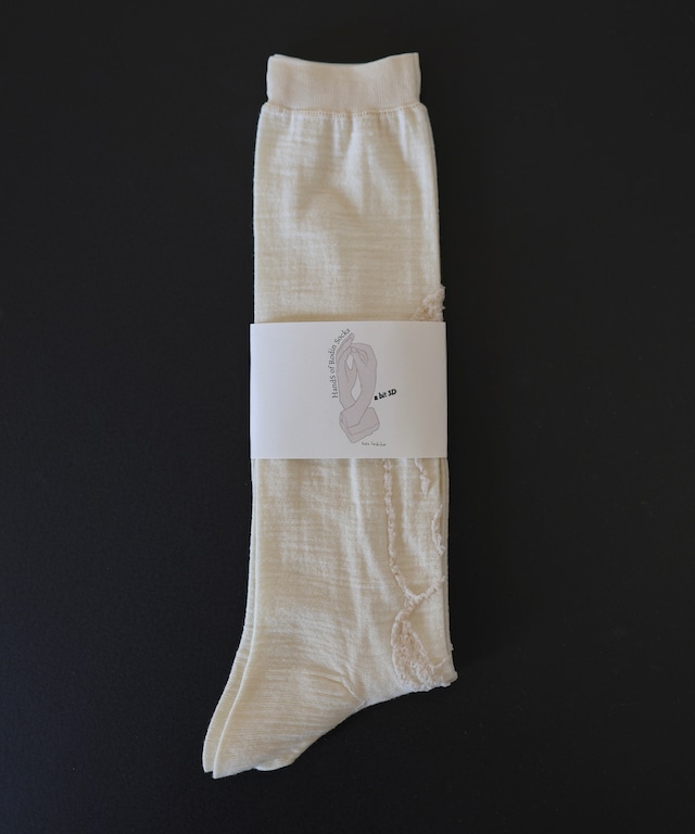 Kota Gushiken / KGAW26-K17 HAND OF RODIN SOCKS ‐ A BIT 3D(WHITE)