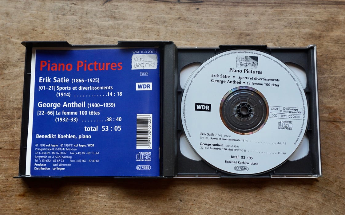 Erik Satie　希少CD　ディスクのみ 絶版CD 輸入版 中古】サティ/ アンタイル Erik Satie, George Antheil