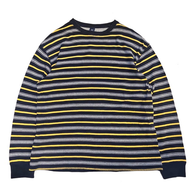 Y2K OLD GAP オールドギャップ マルチボーダー サーマル カットソー 