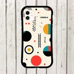 受注生産 iPhoneケース 赤青丸のミニマル護符｜幾何学シンボル TALM066C