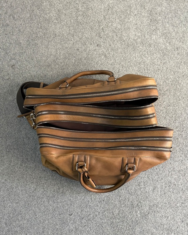 【DOLCE&GABBANA】multi zip leather boston bag