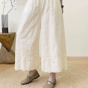 5色/小花刺繍イージーパンツ ・11944 5色/小花刺繍イージーパンツ ・11944