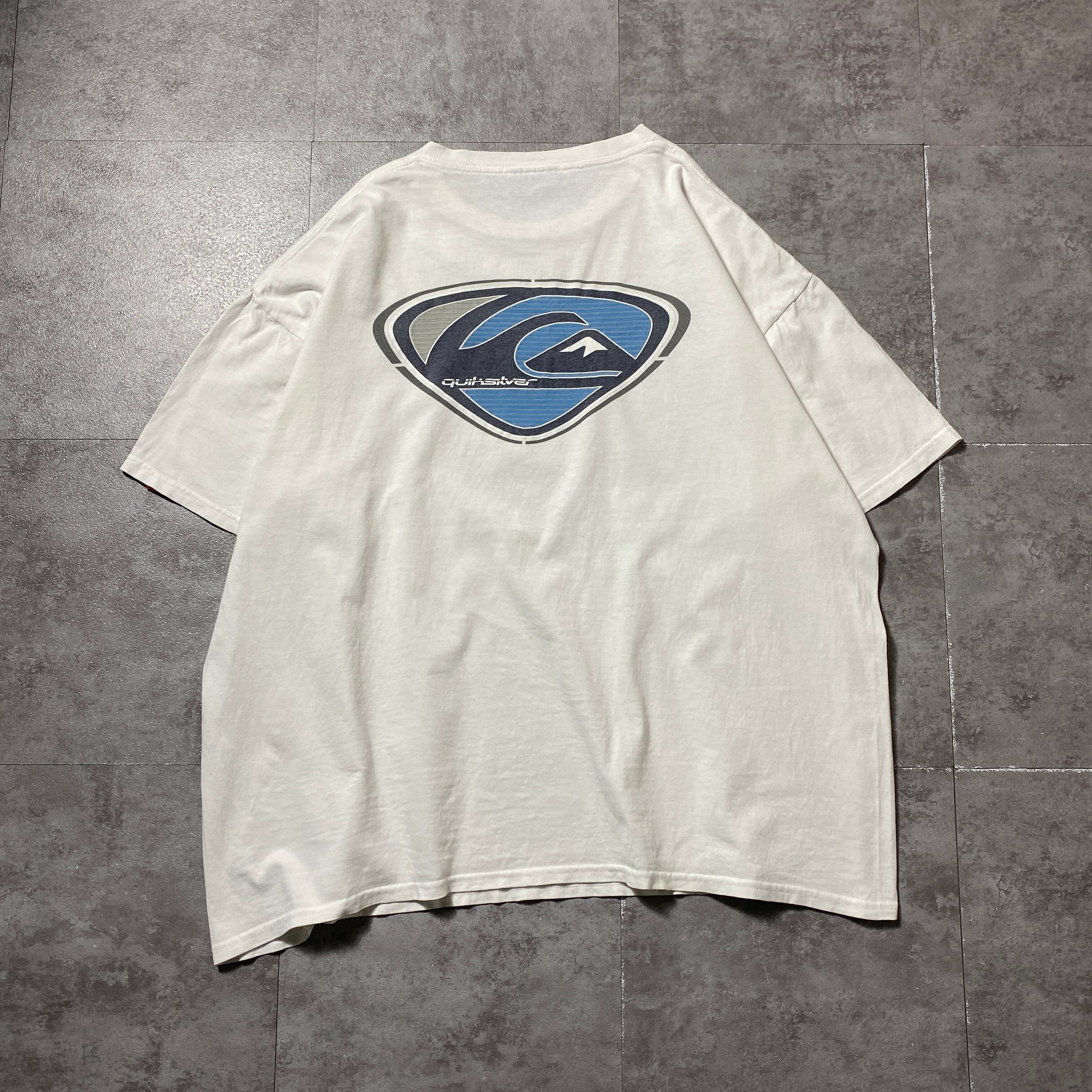 00's QUIKSILVER クイックシルバー 両面プリント メキシコ製 ホワイト