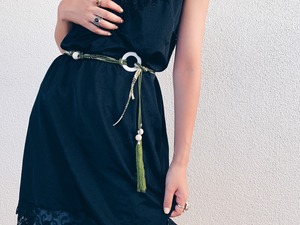 himo belt （olive）