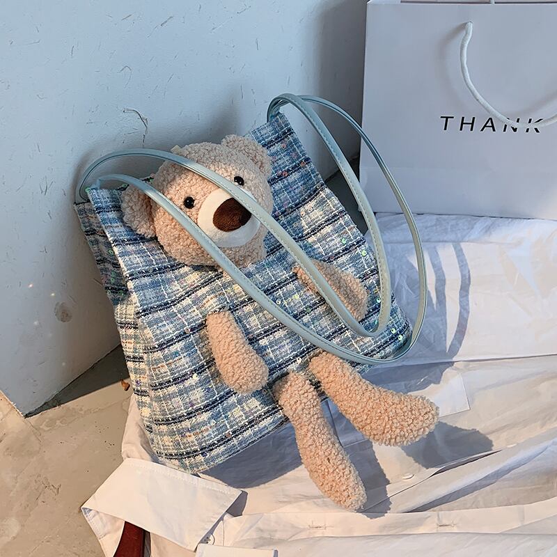 大容量バッグレディースバッグ2020新しいトレンディなファッションオールマッチウールワンショルダー脇の下バッグネット赤漫画バケットバッグ Tiancai_Wing_Bag3856599