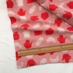 綿ポリ混パイルジャガードニット生地-1ｍ-curl tricot　KX/6812