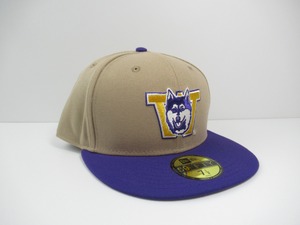 NEW ERA 59fifty　Washington Huskies　ワシントン・ハスキーズ　Tan×Purple