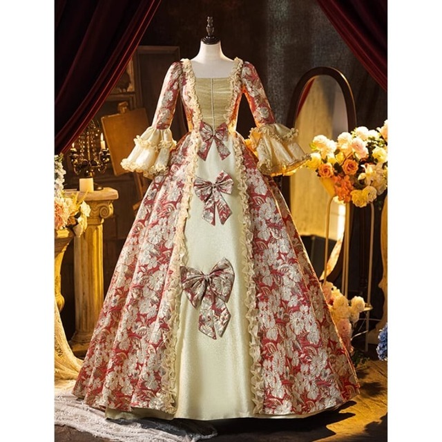 【平野綾様ご着用】フラワークラシカルドレス　D1355