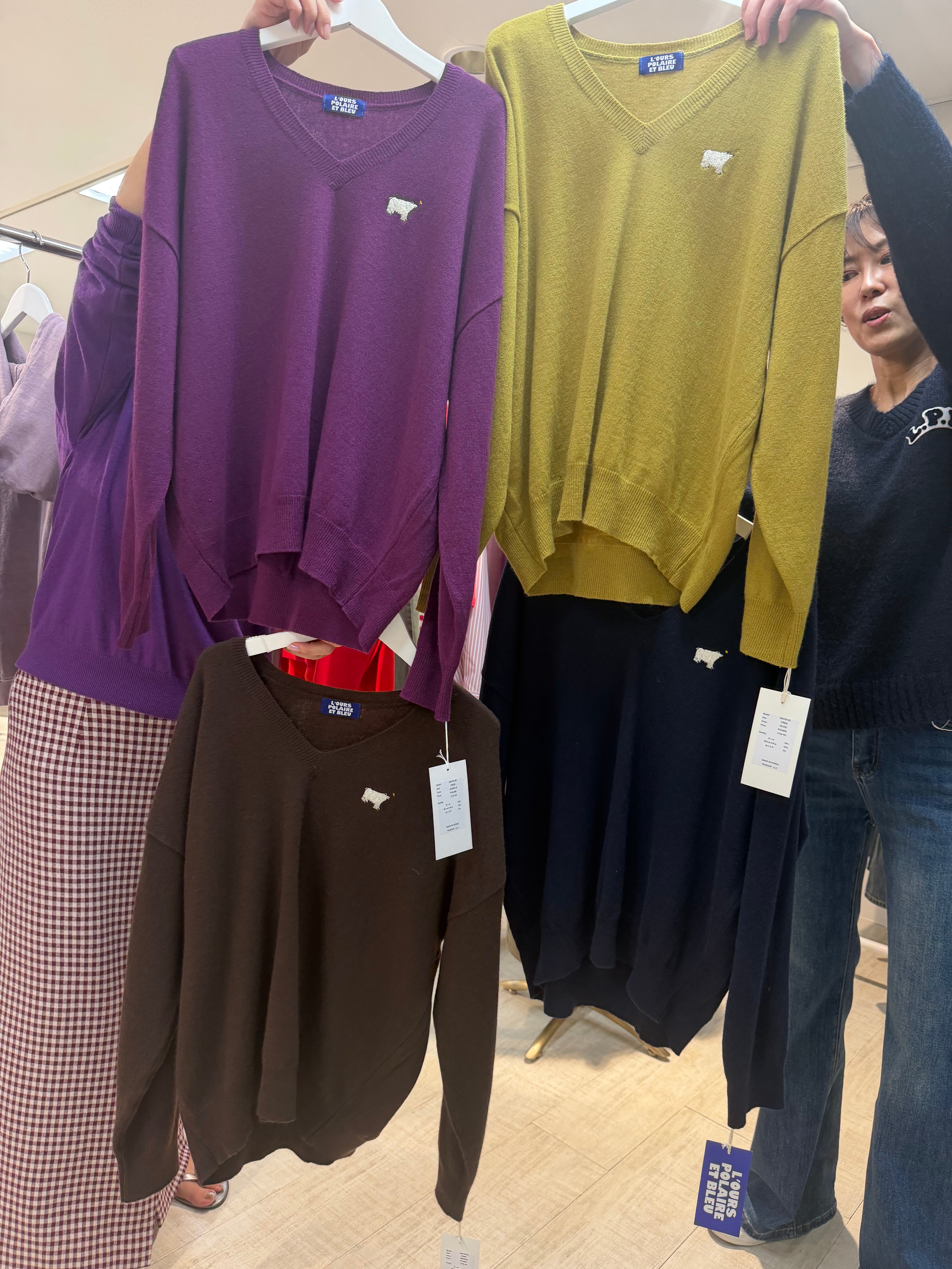 【10/下旬〜11/上旬入荷次第お届けのご予約】 L'ours Polaire et Bleu/ルスポレール&ブリュ ギンガムチェックナロースカート 26312035