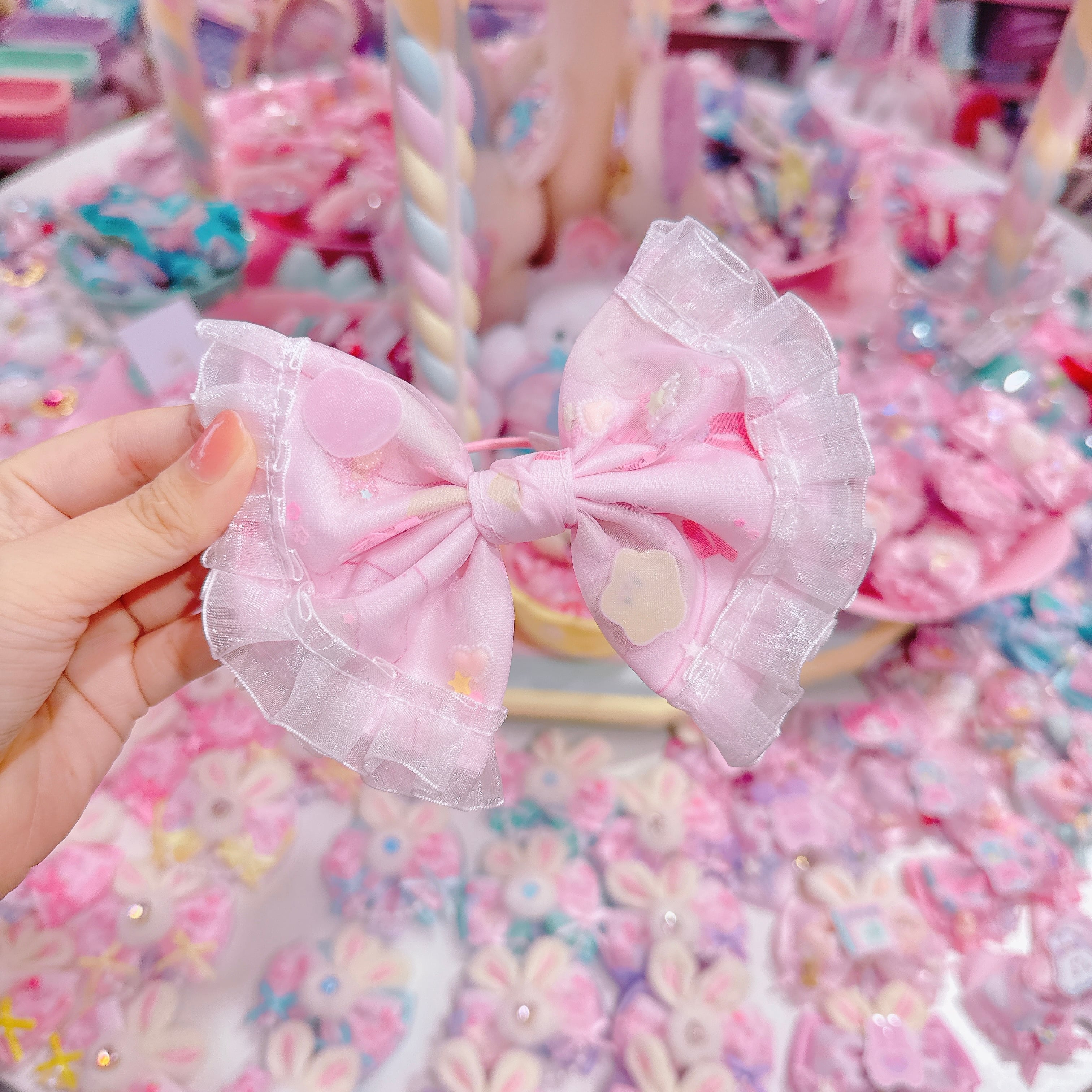 【R36】62-36フリルリボンヘアゴム