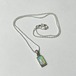 Old 925 Rectangular Synthetic Opal Pendant Necklace